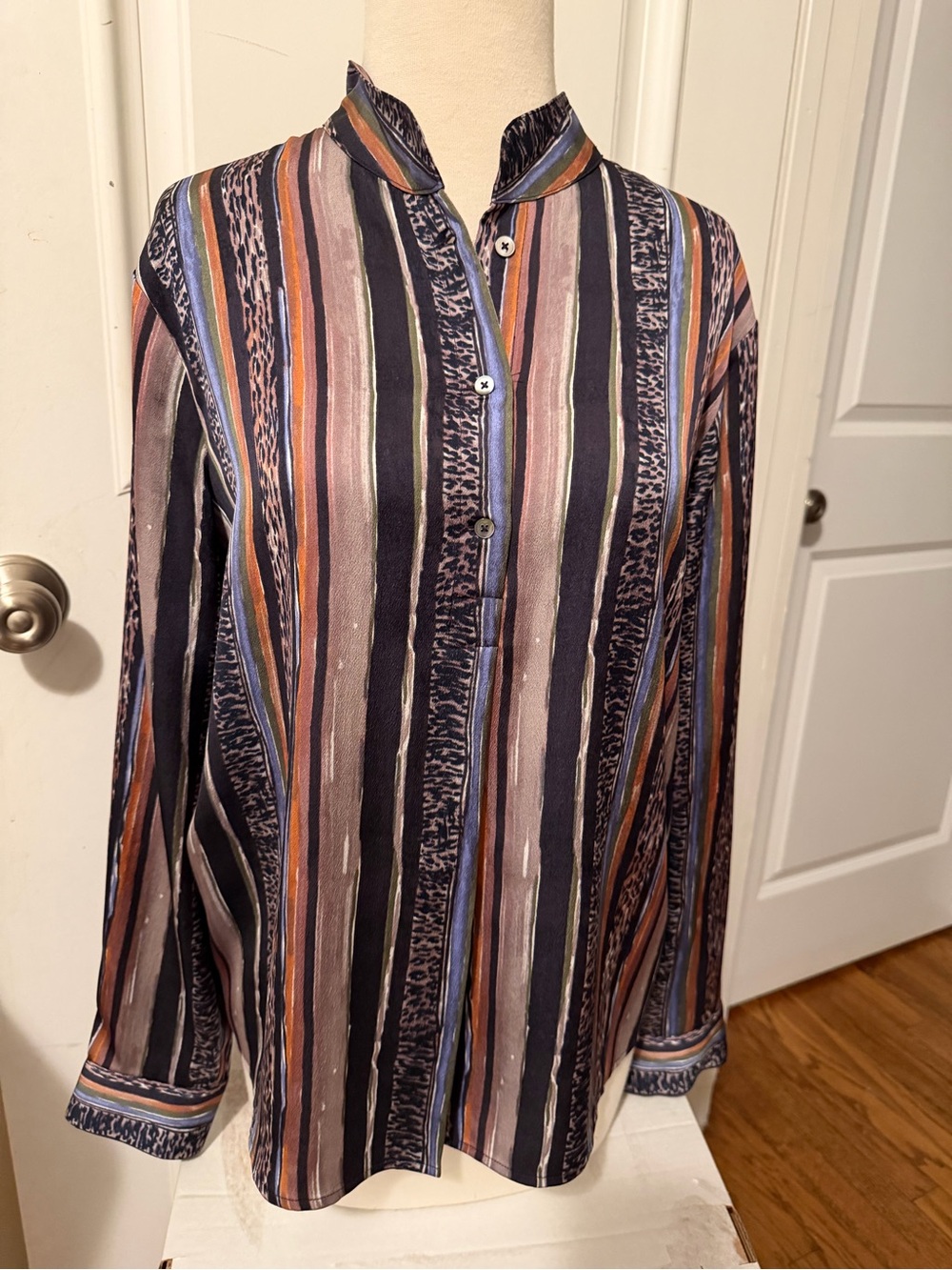 NIC+ZOE Multi-Stripe Lightweight Blouse